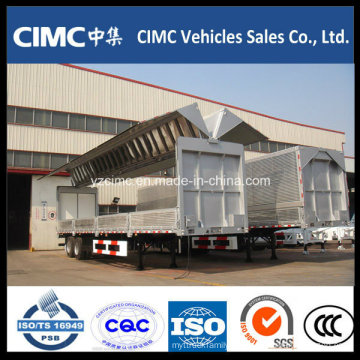 Cimc 3 Axle Wing Side Wall Caja abierta remolque